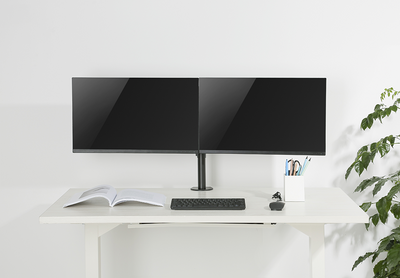 DELTACO Office, Dual desk, 13"-27", 8kg, 75x75-100x100