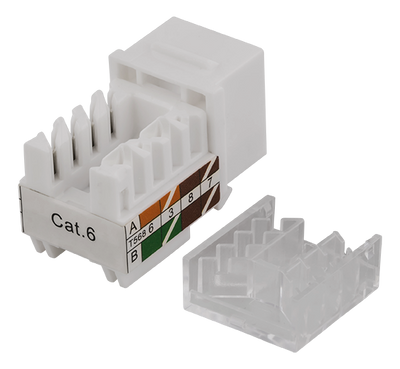 DELTACO UTP Cat6 Keystone kontaktdon, 90 grader, "Tool-free"