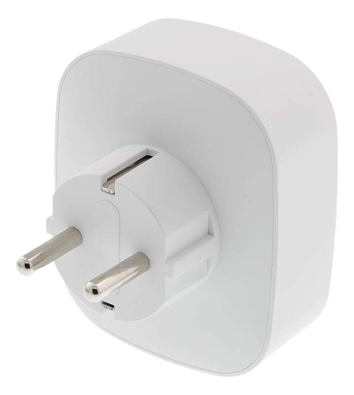 DELTACO SMART HOME strömbrytare, WiFi 2,4GHz, energiövervakning, 1xCEE 7/3, 10A, timer, vit