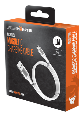 Magnetisk USB-A-Mikro-USB laddkabel, 1m