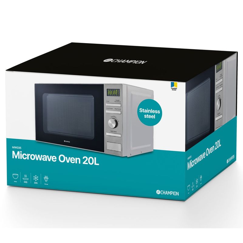 Microwave Oven 20L 700W Stainless Steel