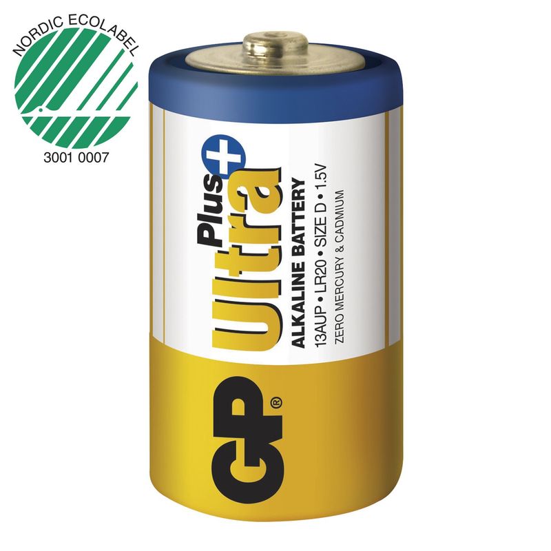 Ultra Plus Alkaline D LR20 2-pack