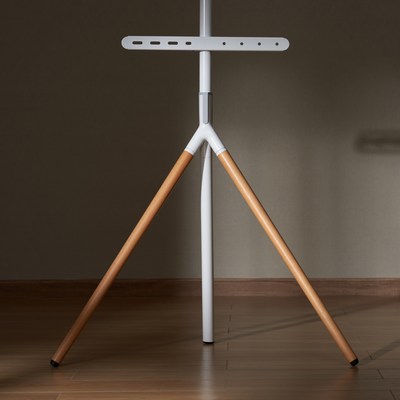 Floor standing TV mount Wooden legs