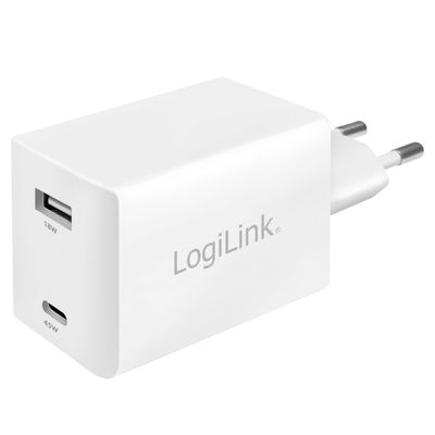 USB-laddare 1 x USB-C PD 1 x USB-A 48W GaN