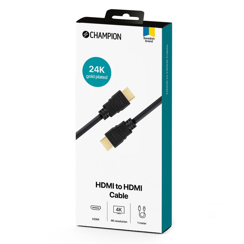 HDMI-kabel Ha-Ha Svart 1.0m