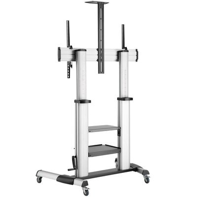 Golvstativ med hjul TV 60-100" max 100kg Alu