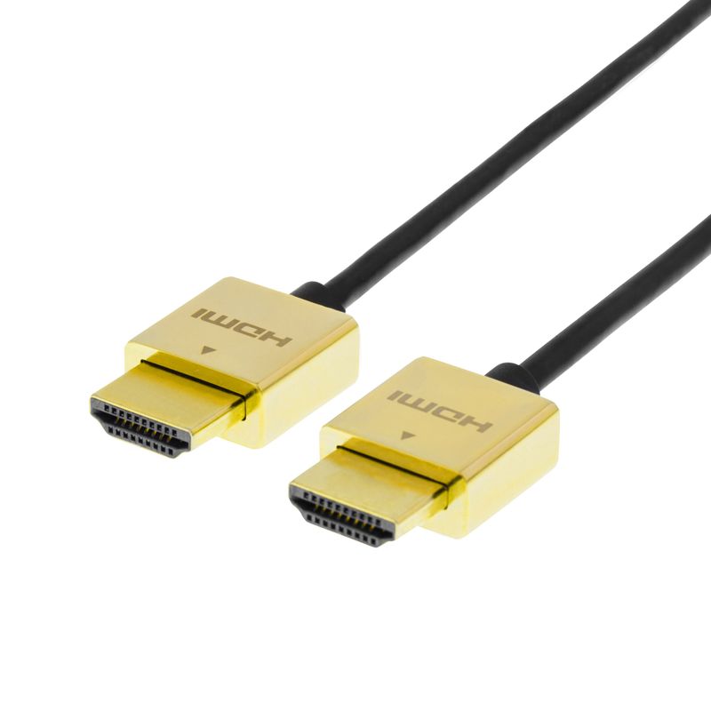PRIME tunn HDMI-kabel med guldpläterade zink-kontakter, 2m