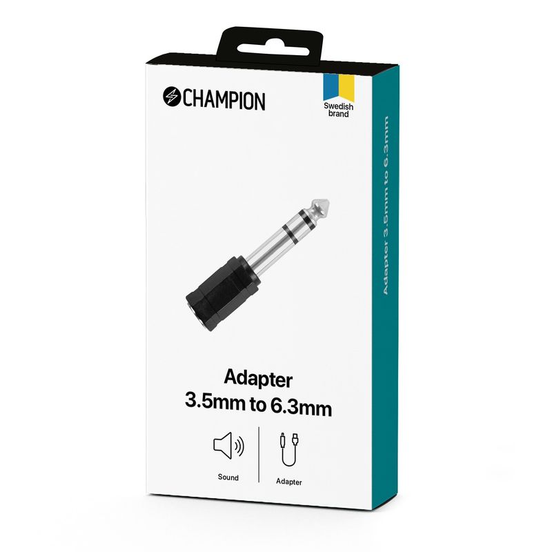 Adapter 3,5mm hona till 6,3mm hane