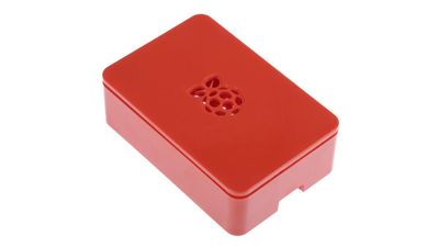 DesignSpark ABS Case for use with Raspberry Pi 2B, Raspberry Pi 3B, Raspberry Pi 3B+ in Red