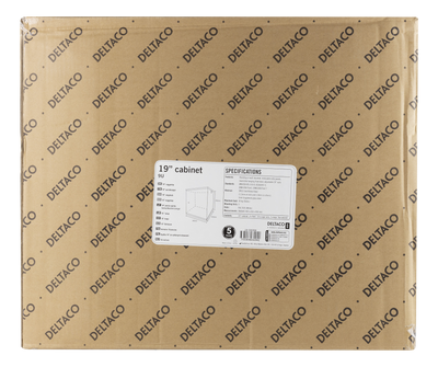 DELTACO 19" cabinet, 9U, 540x450mm, standing or wall-mounted, glass door, white