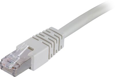 Network Cable 0.5m F/UTP Cat6, LSZH, gray