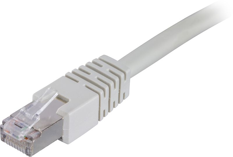 Network Cable 0.5m F/UTP Cat6, LSZH, gray