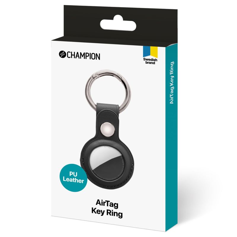 AirTag Cover Läder Svart
