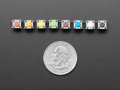 6mm Rainbow Tactile Button - 8 Pieces