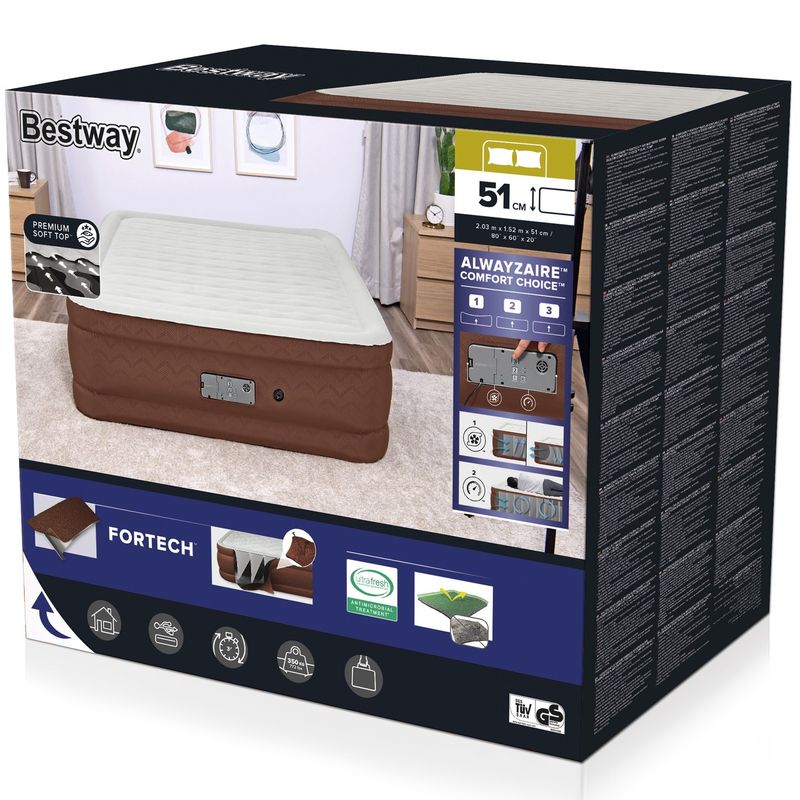 AlwayzAire Air Mattress 2.03m x 1.52m x 51cm