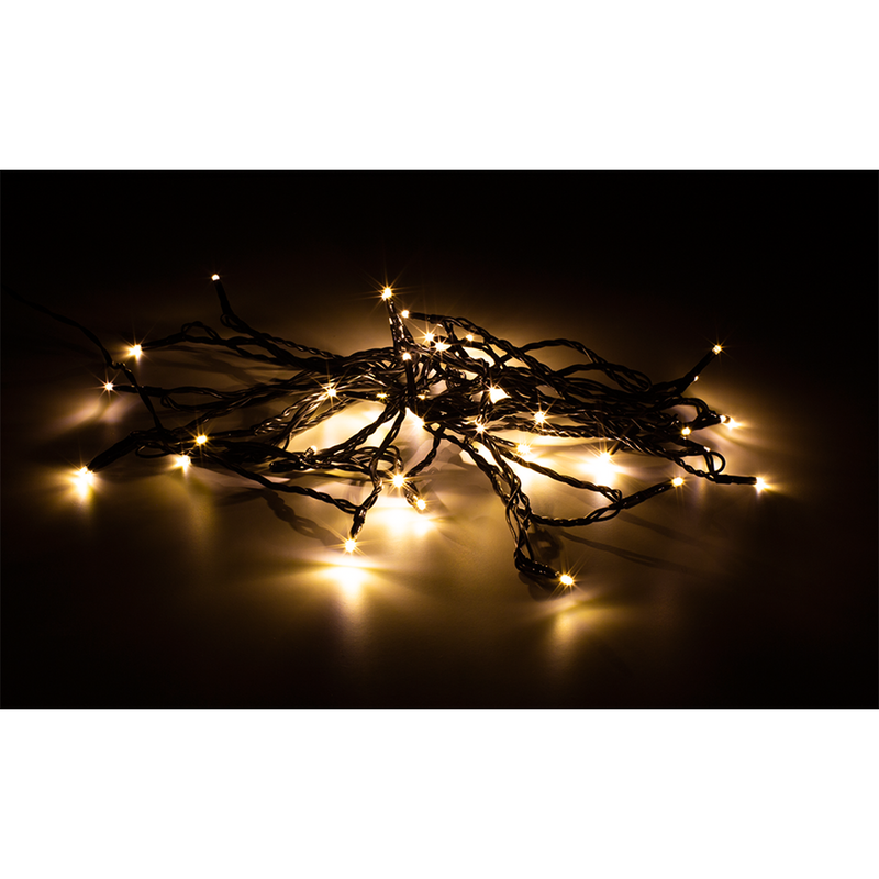 FYND Deltaco WiFi 5 m vitfärgad ljusslinga - 40 led  (adapter, IP44, WW)