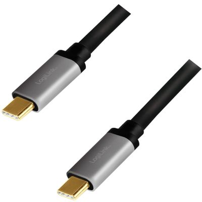 USB-C-kabel PD 3.0 100W 480 Mbps Alu 1,5m