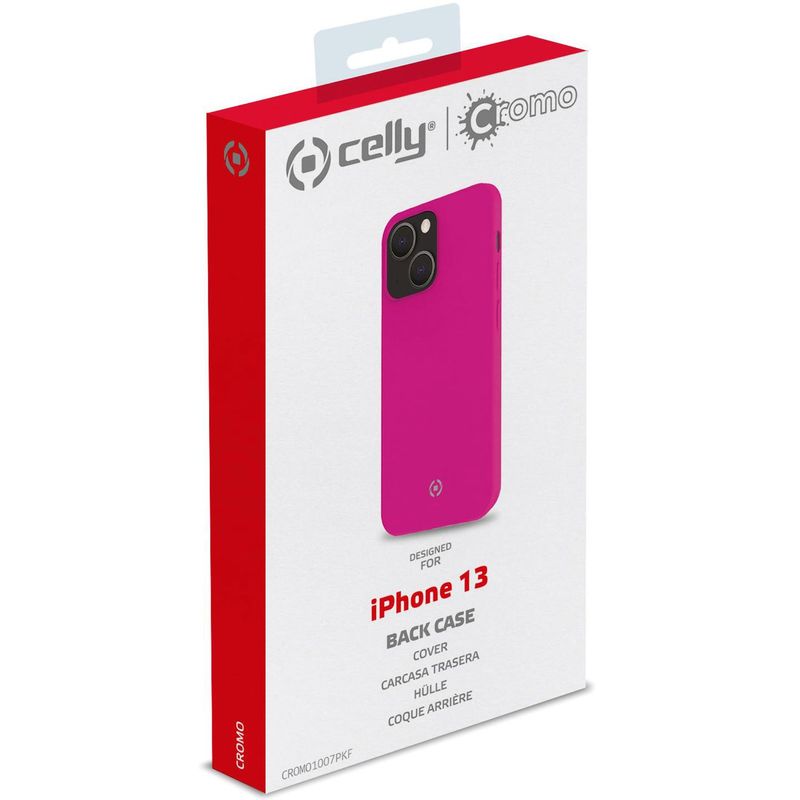 Cromo Soft rubber case iPhone 13 Fluo Pink