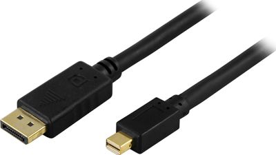 DisplayPort till Mini DisplayPort kabel 5m, 20-p ha-ha, svart