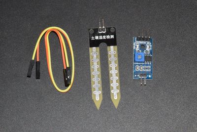 Sensor Type: Soil Moisture Sensor

Description: The soil moisture sensor is a device that measures the moisture content in the soil. It is a vital too
