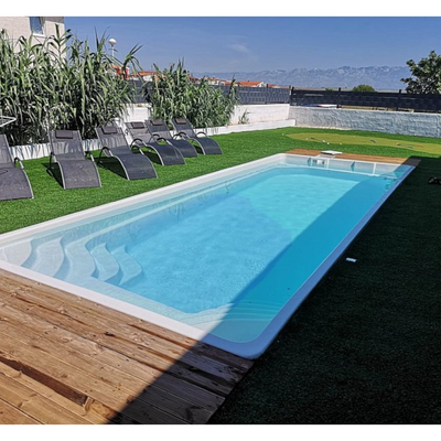 Poolpaket Glasfiberpool - 6,5x3,2m - Muskö - Med smart styrning