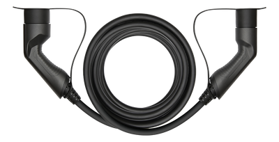 e-Charge laddkabel, typ 2 till typ 2, 3 fas, 32A, 22KW, 7m, svart