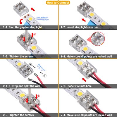 LED-skarv - Heavy Duty med skruvterminal - 8/10mm -2-pin - IP20