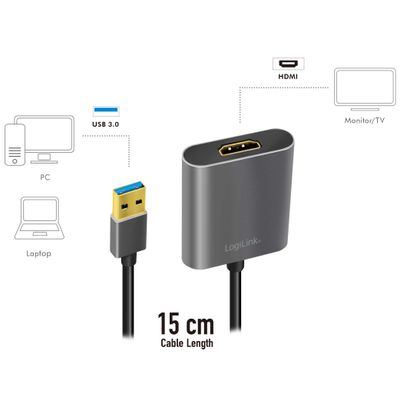 USB-A 3.0 -> HDMI-Hona Adapter