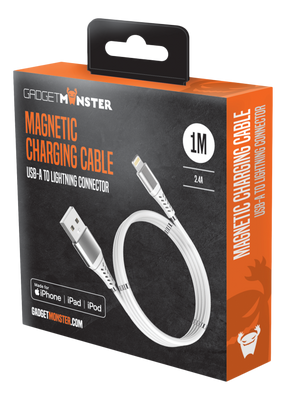 Magnetisk USB-A-lightning laddkabel, 1m