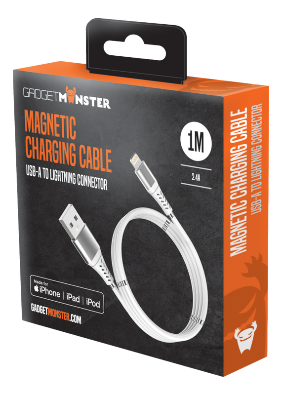 Magnetisk USB-A-lightning laddkabel, 1m