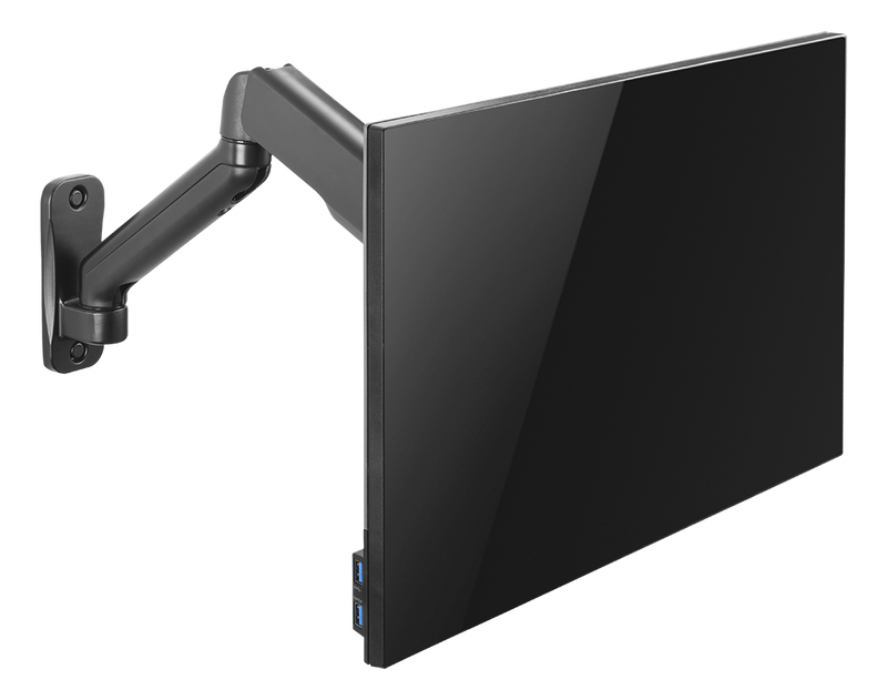 DELTACO Office, Singel wall, gas spring, 17"-32",2-9kg,75x75-100x100DE