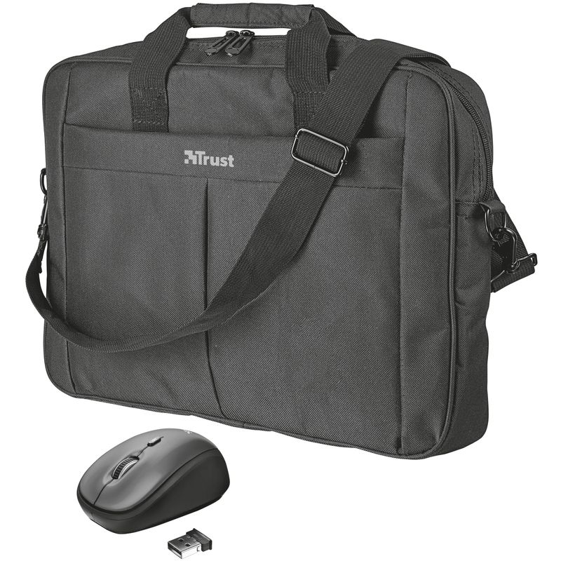 Primo Laptop Bag 16" with Wireless Mouse - Black