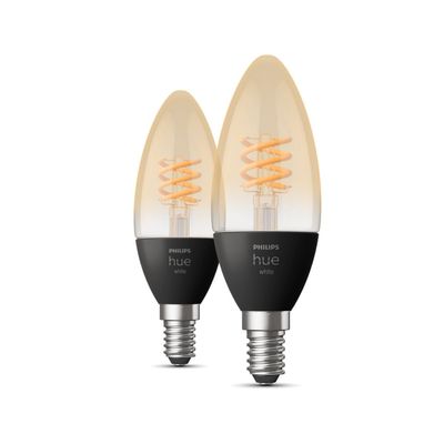 Hue White 4.5W Filament Candle E14 2 Pack