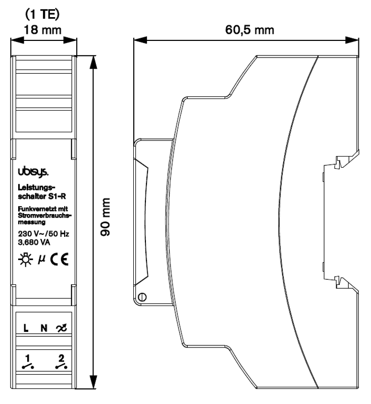 Power switch S1-R