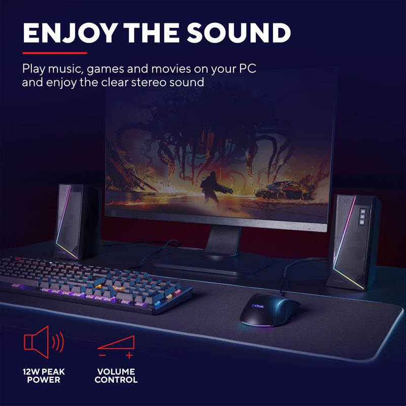 GXT 609 Zoxa RGB Gaming speakers 12W