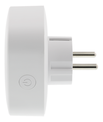 DELTACO SMART HOME strömbrytare, WiFi 2,4GHz, energiövervakning, 1xCEE 7/3, 10A, timer, vit