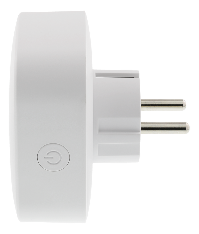 DELTACO SMART HOME strömbrytare, WiFi 2,4GHz, energiövervakning, 1xCEE 7/3, 10A, timer, vit