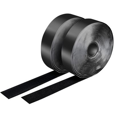 Kardborreband dubbelsidig 25mm 5 meter Svart