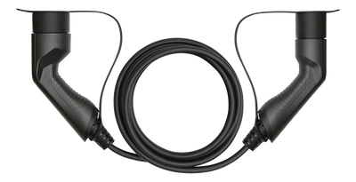 E-Charge laddkabel, typ 2 till typ 2, 1 fas, 32A, 7,6KW, 3m, svart