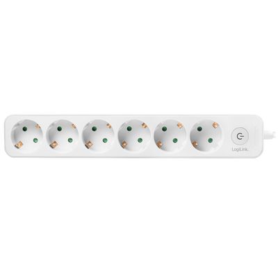 Power strip 6-way with switch 1.5m White