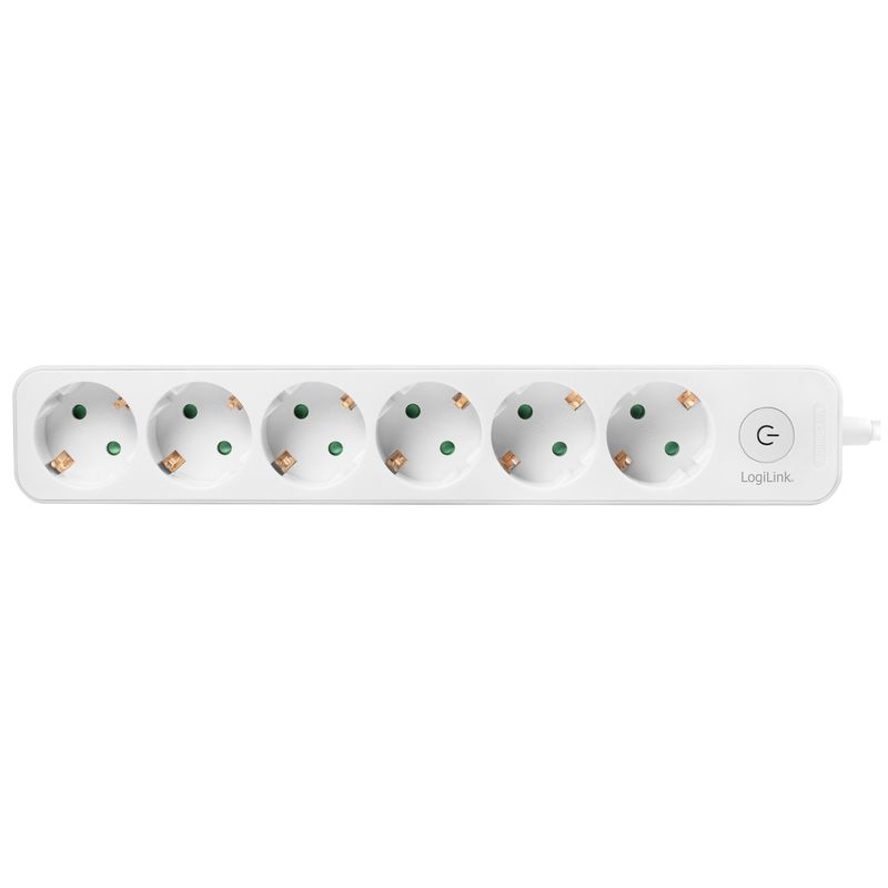 Power strip 6-way with switch 1.5m White