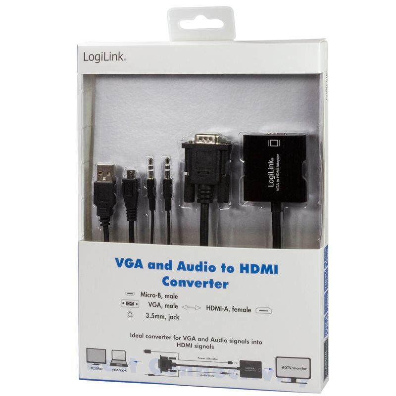 VGA + USB-ljud -> HDMI