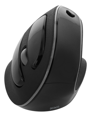 DELTACO Office Wireless vertical ergonomic mouse, silent clicks, 2400
