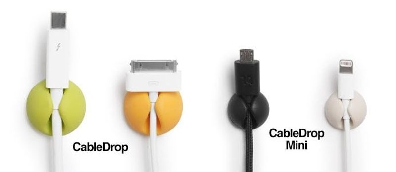 Bluelounge CableDrop Mini - Självhäftande hållare för sladdar 9-pack