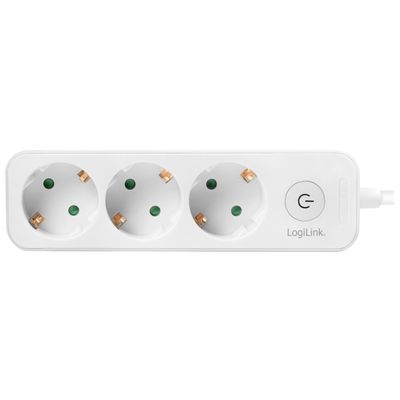 Grenuttag 3-vägs med brytare 1,5m Vit