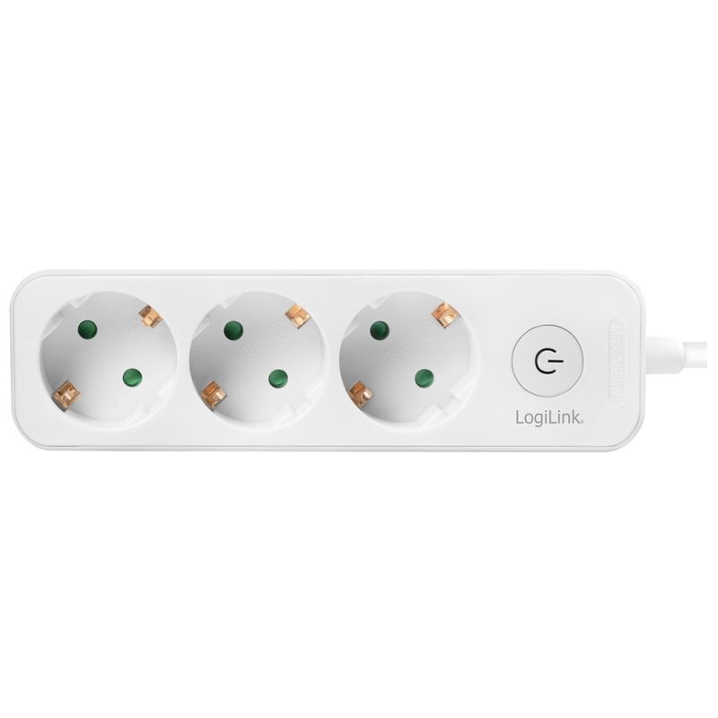 Grenuttag 3-vägs med brytare 1,5m Vit