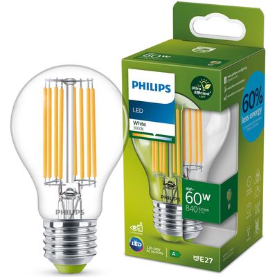 LED E27 Normal 60W Klar 840lm Energiklass A