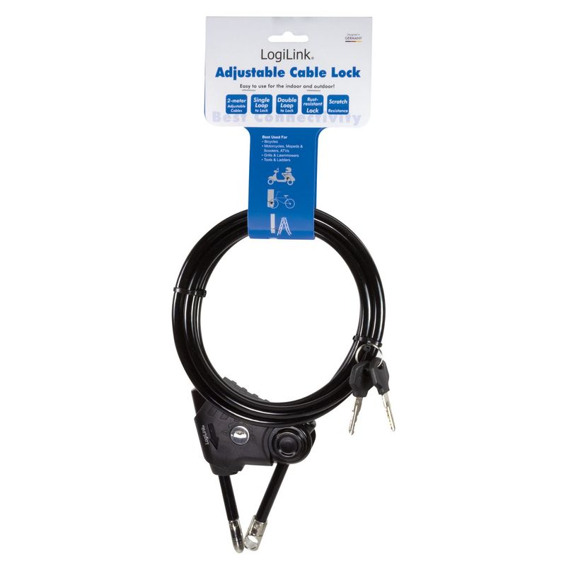 Cable safety lock, adjustable