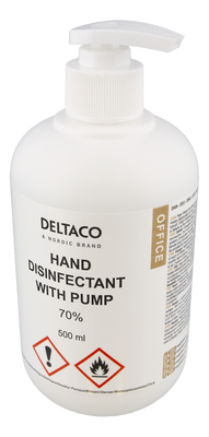 DELTACO Office Hand disinfectant liquid 500ml with pump