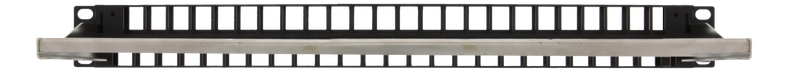 DELTACO 19" Open patch panel, 48 ports, 1U, aluminum, black.